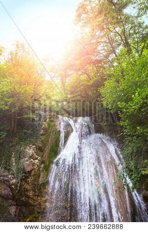 Crimea Beautiful Falls Dzhur-dzhur In The Summer
