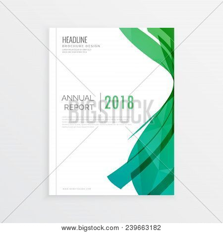 Moden Abstract Green Theme Magazine Cover Page Design, Annial Report Cover, Minimal Brochure