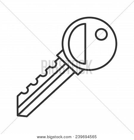 Key Linear Icon. Thin Line Illustration. Contour Symbol. Vector Isolated Outline Drawing