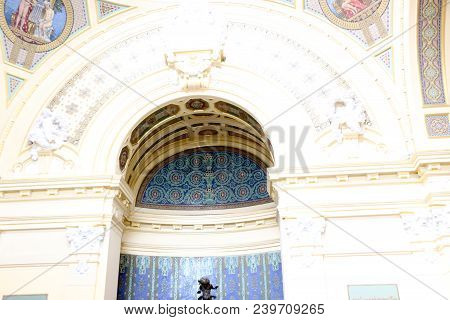 Szechenyi Medicinal Bath In Budapest, Hungary, Is The Largest Medicinal Bath In Europe. The Bath Can