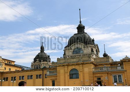 Szechenyi Medicinal Bath In Budapest, Hungary, Is The Largest Medicinal Bath In Europe. The Bath Can