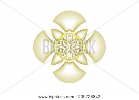 Bright Abstract Fractal Yellow Magic Ball Of Fantasy, Fractal Magic Ball Fantasy