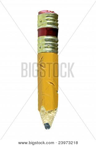 Isolierte missbrauchte Bleistift
