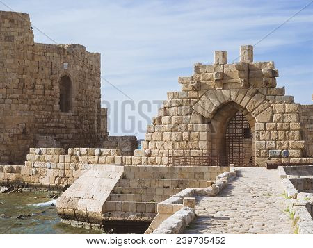 Castle Of The Sea, Sidon, Lebanon, Historic Castle Built By The Crusaders In 1228 To Serve As A Fort