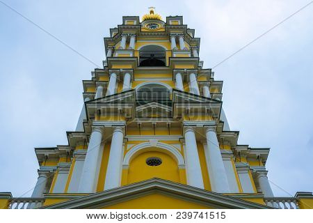 Moscow, Russia - May, 6, 2018: church in Andronnikov monastery in Moscow, Russia