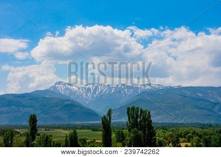 Beautifull Sultan Mountain Covered By Snow In The Spring In Afyon Province
