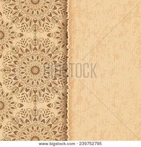 Mandala, Abstract Tibetan Flower Background