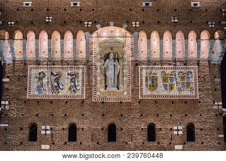 Biscione - Emblem Of Visconti At Sforza Castle In Milan, Italy