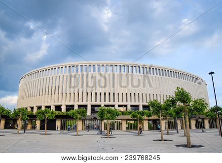 Krasnodar, Russia - June 06, 2017: Krasnodar Stadium In The City Of Krasnodar. The Architecture Of T