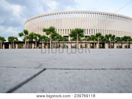 Krasnodar, Russia - June 06, 2017: Krasnodar Stadium In The City Of Krasnodar. The Architecture Of T