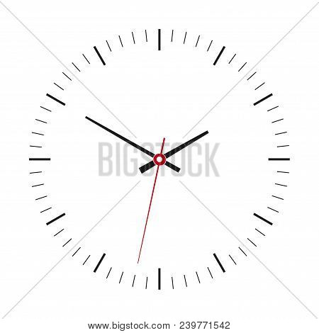 Clock With Arrows No Numbers Isolated On A White Background. Vector Illustration Eps 10.