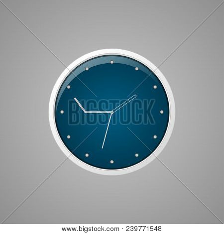 Clock For People Who Are Always Late Isolated On A Gray Background. Vector Illustration Eps 10.