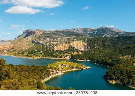 Dam Tajo De La Encantada In Gorge Chorro, Malaga Province, Spain