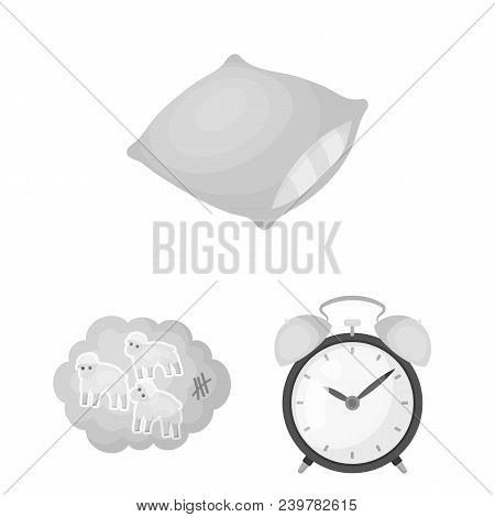Rest And Sleep Monochrome Icons In Set Collection For Design. Accessories And Comfort Vector Symbol 