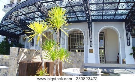Pulau Langkawi, Malaysia - Apr 4th 2015: Terrace And Garden Of The Danna Hotel In Langkawi Island. T