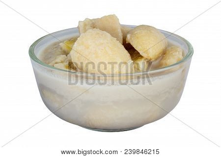Thai Dessert, Banana In Sweet Coconut Milk Known As Kluay Buat Chi
