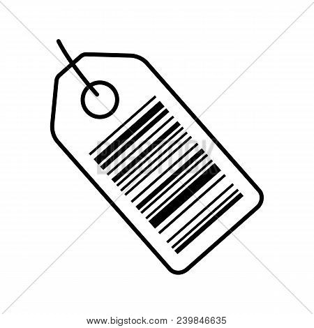 Barcode Label Color Icon. Serial Number. Isolated Vector Illustration