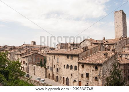 Little Part Of Medieval City Of Gubbio With His Storical Stone Constructions