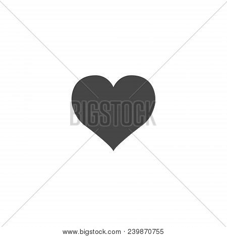 Heart Icon Vector. Perfect Love Symbol. Valentine's Day Sign, Emblem Isolated On White Background. F