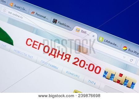 Ryazan, Russia - May 08, 2018: Tnt-online Website On The Display Of Pc, Url - Tnt-online.ru