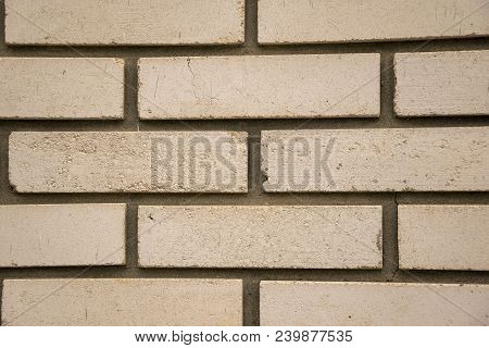 Close Up Of Natural Materials Backstop. Pattern Of Sandstone Block Facade On Background Design And D