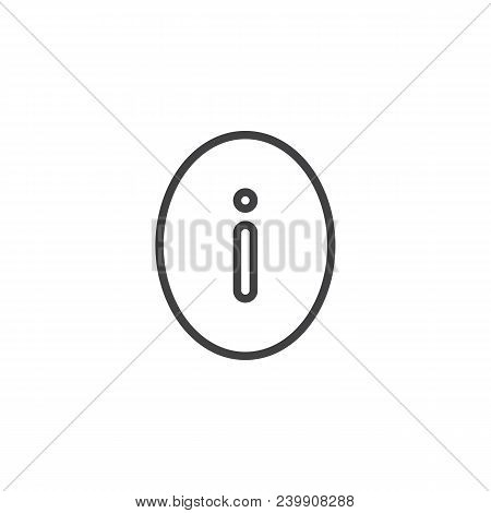 Information Sign Outline Icon. Linear Style Sign For Mobile Concept And Web Design. Help Simple Line