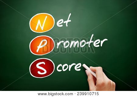 Nps - Net Promoter Score Acronym, Business Concept On Blackboard
