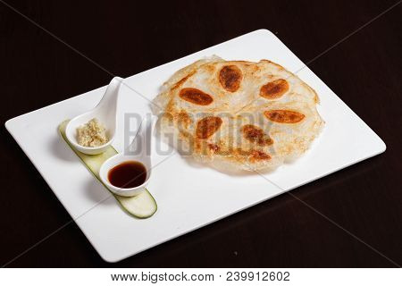 Gyoza Hot Food Vegetabl Asian Meal Closeup