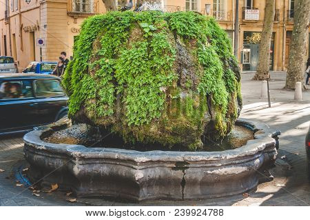 Mossy Fountain In Aix-en-provence