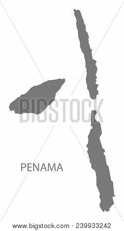 Penama Map Of Vanuatu Grey Illustration Shape