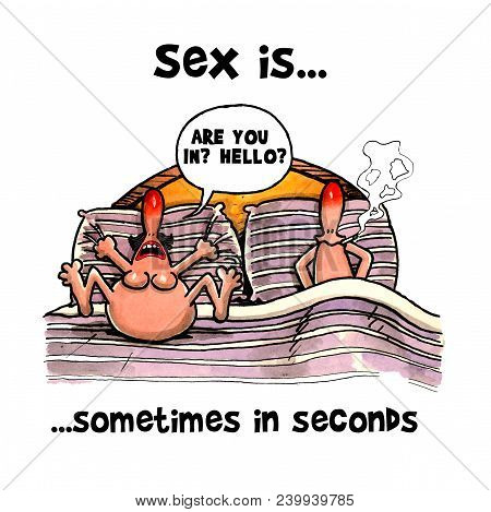 Woman Is Waiting Her Lover To Make Love But He Already Finished