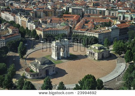 Architettura della città da bird eye view