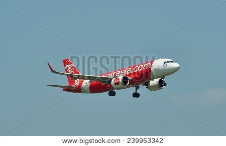 Passenger Airplane Landing At The Airport