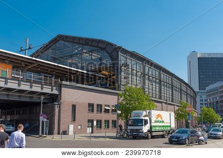 Berlin Germany - April 20. 2018: Berlin Friedrichstraße Train Station