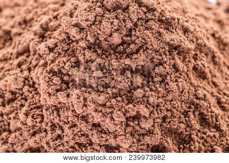 Cocoa powder or carob powder close-up.