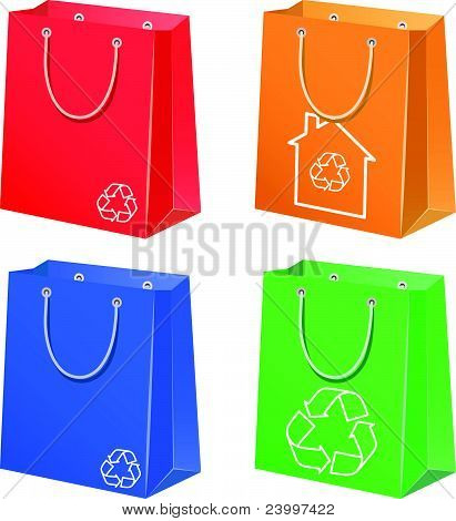 袋与生态符号。