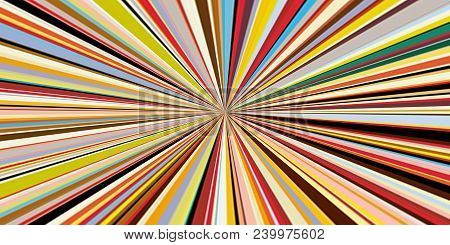 Creative Illustration Of Beautiful Multi Colour In Panorama Banner.art Design Rays,swirl,twirl,spira