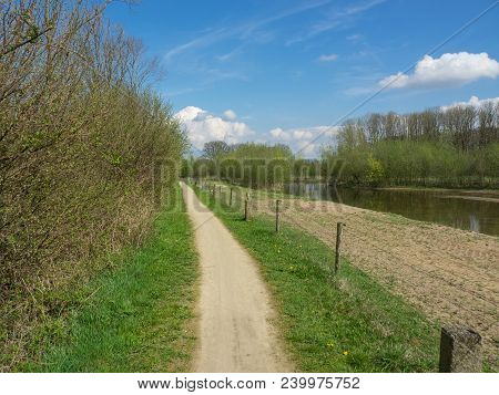 spring time at the river berkel in germany