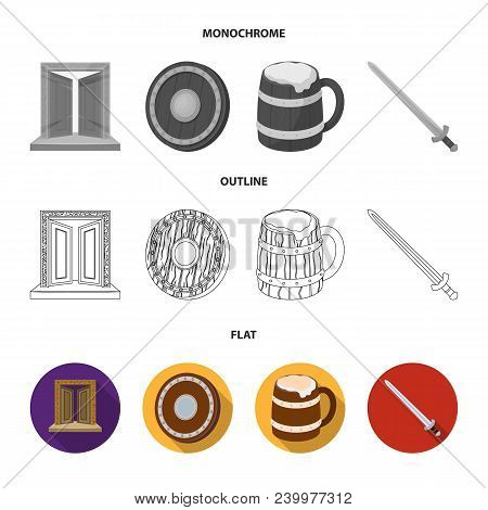 A Gate To The Treasure, A Shield For Protection, A Mug With A Bra, A Sword. Vikings Set Collection I