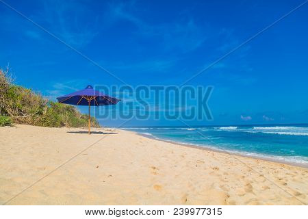 Nunggalan Beach, Bali, Indonesia. Exotic Landscape Of The Island.