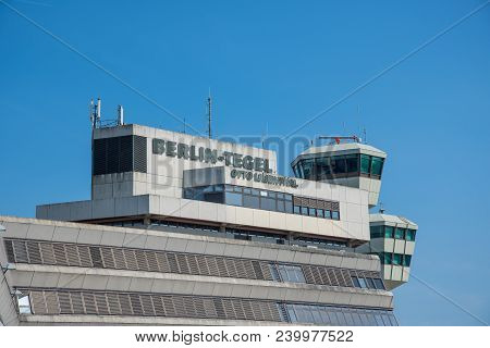 Berlin Germany - April 21. 2018: Berlin Tegel Airport Otto Lilienthal Terminal