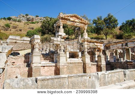 Ancient Efes Efesus City Ruins In Turkey Near Selcuk
