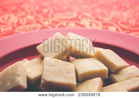 Shrikhand Vadi Or Bar Or Cake Is A Popular Maharashtrian Sweet Food