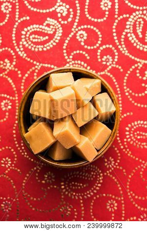 Shrikhand Vadi Or Bar Or Cake Is A Popular Maharashtrian Sweet Food