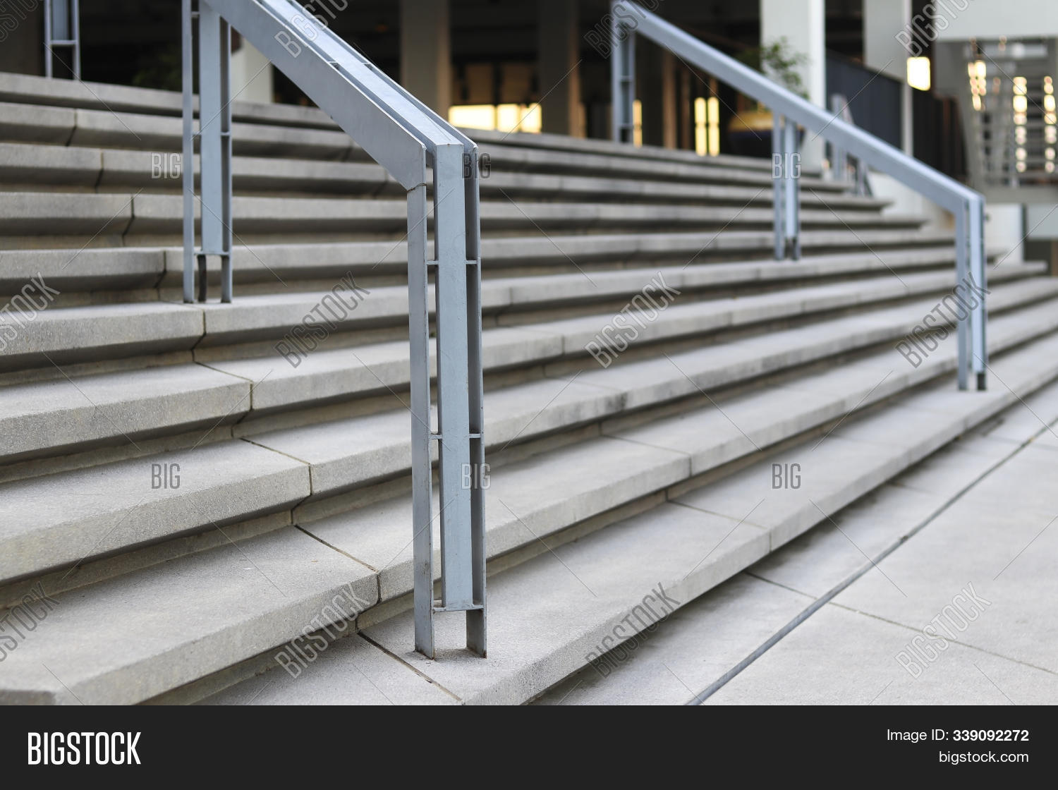 Stairs Handrails Front Image Photo Free Trial Bigstock