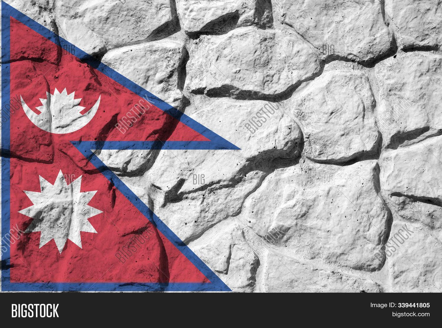 Nepal Flag Depicted Image Photo Free Trial Bigstock