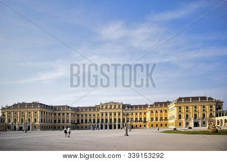 Vienna, Austria - 23 August, 2019: Schonbrunn Palace, German: Schloss Schonbrun, Baroque Summer Resi
