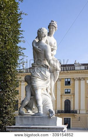 Vienna, Austria - 23 August, 2019: Schonbrunn Palace, German: Schloss Schonbrun, Baroque Summer Resi