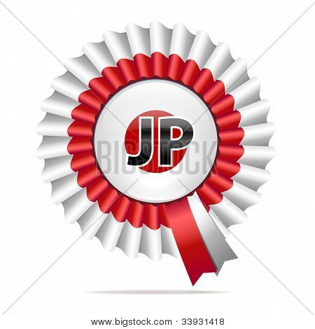 Vector nationale vlag badge, JP