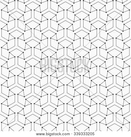 Abstract Seamless Pattern. Modern Stylish Texture. Linear Trellis. Geometric Tiles With Triangles Co